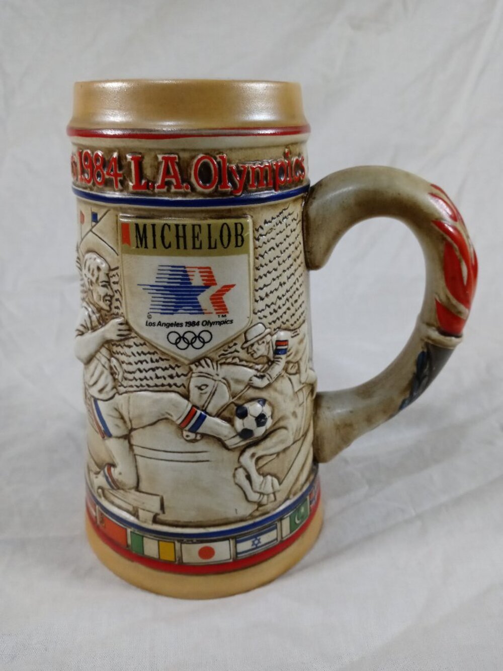 Rare Antique Michelob LA Olympics 1984 Commemorative Beer Stein Mug Great Cond